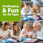 MINIWAN 1000 Piece Jigsaw Puzzle for Adults - Mountain Lake Landscape Puzzle - Scenic Kayak View with Sunset Challenging Puzzles for Gifts Party Games Family Fun, Puzzle Size 27.55 * 19.68 in