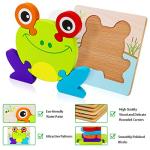 Wooden Montessori Puzzles for Toddlers Kids: Toddler Puzzles for 1-3 Montessori Toys for 1 2 3 Year Old Girls Boys Baby - Kids Puzzle Ages 2-4 Preschool Learning Educational Toy