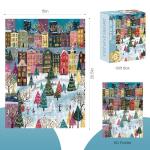 500 Piece Jigsaw Puzzles for Adults, Whimsical Winter Cityscape Puzzles for Adult, Fun and Challenging Puzzle for Family Time, Relaxing Gift for Adults, Seniors, 20.5 x 15 in