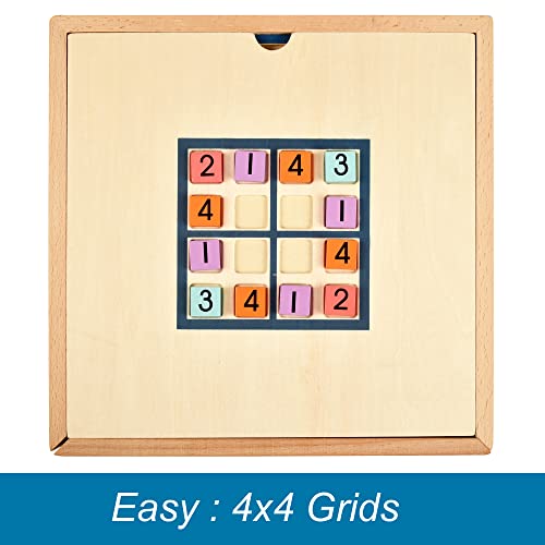Wooden Rainbow Sudoku Puzzle Game for Kids
