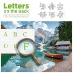 Braies Lake Jigsaw Puzzles 1000 Pieces Nature Landscape Puzzles for Adults 1000 Pieces with Letters on Back Hard Impossible Difficult Challenging Family Puzzle Mountain Lake Scenery Puzzles