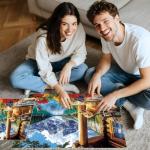 2000 Piece Puzzle for Adults, Serene Mountain Cabin with Golden Retriever, Wildflowers & Lakeside Landscape, Vibrant Jigsaw Puzzle, for Nature and Dog Lovers, 39" x 28"