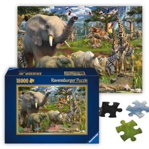 Ravensburger at The Waterhole - 18000 Piece Jigsaw Puzzle for Adults – Softclick Technology Means Pieces Fit Together Perfectly