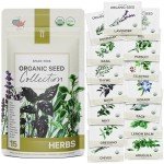 Organic Herb Seeds Variety Pack - 15 Types