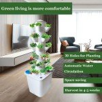 TOUTEK 30-Pot Hydroponic Growing Tower System
