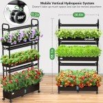90-Pod Hydroponics Indoor Garden with LED Light
