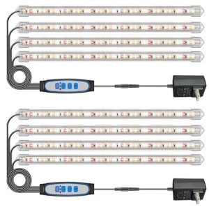 Plant Grow Light Strips with Timer - 2 Pack