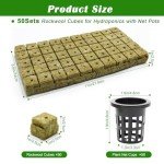 Rockwool Cubes for Hydroponics Seed Starting 100 Pcs