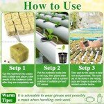 72PCS Rockwool Cubes & Net Cups Hydroponics Kit