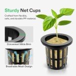 VIVOSUN 72 Rockwool Cubes and Net Pots Set