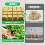 VIVOSUN 72 Rockwool Cubes and Net Pots Set