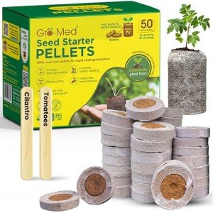 Organic Coco Coir Seed Starter Pellets - 50 Pack