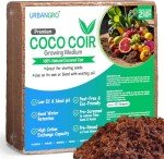 UrbanGro Coco Coir Brick - 10 LBS Expands to 2 Cu Ft