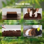 VIVOSUN Natural Organic Coco Coir Brick for Plants