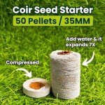 Organic Coco Coir Seed Starter Pellets - 50 Pack