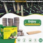 Organic Coco Coir Seed Starter Pellets - 50 Pack