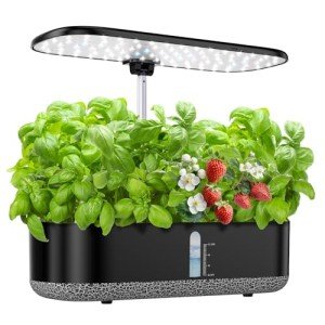 Indoor Hydroponic Herb Garden with LED Grow Light