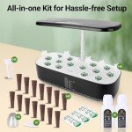 Indoor Hydroponic Herb Garden with LED Grow Light