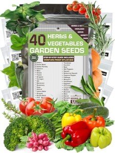40 Herb and Vegetable Seed Pack for Planting