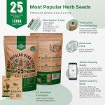 25 Popular Non-GMO Herb Seeds Variety Pack