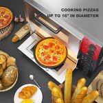 CROSSON ETL listed Commercial Double Deck 16 inch Countertop Electric Pizza Oven with pizza stone, Multipurpose Indoor Pizza oven for Restaurant use,120V/3200W