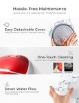 CUCKOO Micom Rice Cooker 6 Cup Uncooked / 12 Cup Cooked, Fuzzy Logic Electric Rice Cooker Small, Sticky Rice Maker with 12 Menu Modes, Nonstick Small Rice Cooker & Steamer, White / Red (CR-0655F)