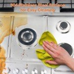 30 Inch Gas Cooktop, Gas Stove Top with 5 High Efficiency Burners, Bulit-in Gas Countertop in Stainless Steel for kitchen, NG/LPG Convertible Gas Stovetop with Cast Iron Grates