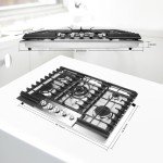 30 Inch Gas Cooktop, Gas Stove Top with 5 High Efficiency Burners, Bulit-in Gas Countertop in Stainless Steel for kitchen, NG/LPG Convertible Gas Stovetop with Cast Iron Grates