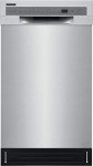 FRIGIDAIRE 18 in. ADA Compact Front Control Dishwasher in Stainless Steel with Dual Spray Arms, 52 dBA, includes room-of-choice delivery