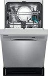 FRIGIDAIRE 18 in. ADA Compact Front Control Dishwasher in Stainless Steel with Dual Spray Arms, 52 dBA, includes room-of-choice delivery