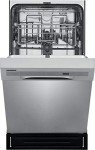 FRIGIDAIRE 18 in. ADA Compact Front Control Dishwasher in Stainless Steel with Dual Spray Arms, 52 dBA, includes room-of-choice delivery