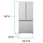 Avanti FFFDS175L3S French Refrigerator with Bottom Freezer 30-Inch Wide​, Frost Free Technology, Large Capacity with Adjustable Shelves, Door Bins & Crisper Drawers, 17.5-Cu.Ft, Stainless Steel