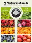 Aeitto Juicer Machines, Cold Press Juicer with Soft & Hard Modes, Quiet Motor, Reverse Function, Juicer Machines Vegetable and Fruit, Juice Extractor, High Juice Yield, Easy to Clean with Brush, Black