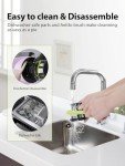 Aeitto Juicer Machines, Cold Press Juicer with Soft & Hard Modes, Quiet Motor, Reverse Function, Juicer Machines Vegetable and Fruit, Juice Extractor, High Juice Yield, Easy to Clean with Brush, Black