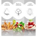 Kitchen in the box Stand Mixer, 6.5QT 660W Kitchen Electric Mixer, 6-Speed Tilt-Head Food Mixer with Dough Hook, Wire Whip, Beater, Dishwasher Safe (Grey)