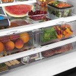GE GNE27JYMFS 36" French Door Refrigerator with 27 cu. ft. Total Capacity Energy Star LED Lighting Internal Water Dispenser Spill-Proof Shelves in Fingerprint Resistant Stainless Steel