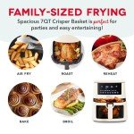 DASH 7qt Clear View Digital Air Fryer - Cream