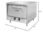 Adcraft PO-18 18" Single Deck Counterop Pizza Oven, Stainless Steel, 240v, NSF