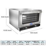 Commercial Electric Convection Oven,COOKRITE CRCC-50 Commercial Medium Electric Countertop Convection Oven Stainless Steel Countertop Ovens Compact Toaster 1/2 Shelves