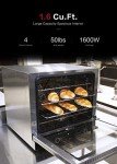 Commercial Electric Convection Oven,COOKRITE CRCC-50 Commercial Medium Electric Countertop Convection Oven Stainless Steel Countertop Ovens Compact Toaster 1/2 Shelves