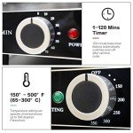 Commercial Electric Convection Oven,COOKRITE CRCC-50 Commercial Medium Electric Countertop Convection Oven Stainless Steel Countertop Ovens Compact Toaster 1/2 Shelves