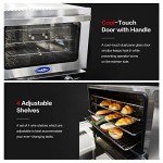Commercial Electric Convection Oven,COOKRITE CRCC-50 Commercial Medium Electric Countertop Convection Oven Stainless Steel Countertop Ovens Compact Toaster 1/2 Shelves