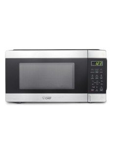 Commercial CHEF Countertop Microwave, 1.1 Cubic Feet, Black With Stainless Steel Trim