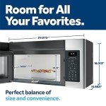 GE JVM6172SKSS 1.7 Cu. Ft. Over-The-Range Microwave Oven, Stainless Steel