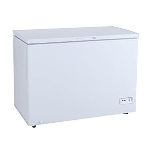 Avanti CF10F0W Chest Freezer with Adjustable Temperature Control, Free-Standing with Single Flip-Up Lid, Manual Defrost with Drain And Removable Baskets Perfect for Homes, Garages, Basements, 10-Cu.Ft