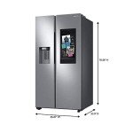 SAMSUNG RS27T5561SR 26.7 Cu. Ft. Side-by-Side Refrigerator with 21.5 inch Touch-Screen Family Hub
