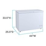 Avanti CF10F0W Chest Freezer with Adjustable Temperature Control, Free-Standing with Single Flip-Up Lid, Manual Defrost with Drain And Removable Baskets Perfect for Homes, Garages, Basements, 10-Cu.Ft