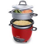 Aroma Housewares 14-Cup (Cooked) (7-Cup UNCOOKED) Pot Style Rice Cooker and Food Steamer (ARC-747-1NGR) , Red