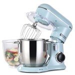 Kitchen in the box Stand Mixer, 4.5QT+5QT Two bowls Electric Food Mixer, 10 Speeds Kitchen Mixer for Daily Use with Egg Whisk,Dough Hook,Flat Beater (Blue)