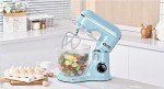 Kitchen in the box Stand Mixer, 4.5QT+5QT Two bowls Electric Food Mixer, 10 Speeds Kitchen Mixer for Daily Use with Egg Whisk,Dough Hook,Flat Beater (Blue)